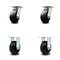 Service Caster 5 Inch Kingpinless Rubber on Steel Wheel Swivel Caster Swivel 2 Rigid SCC, 2PK SCC-KP30S520-RSR-2-R-2 - alternate 1